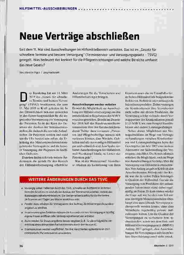 Vorschauseite 1: Neue Verträge abschließen