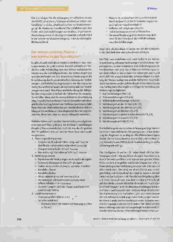 Vorschauseite 2: Die herausfordernde Versorgung von schwer verletzten und polytraumatisierten Patienten