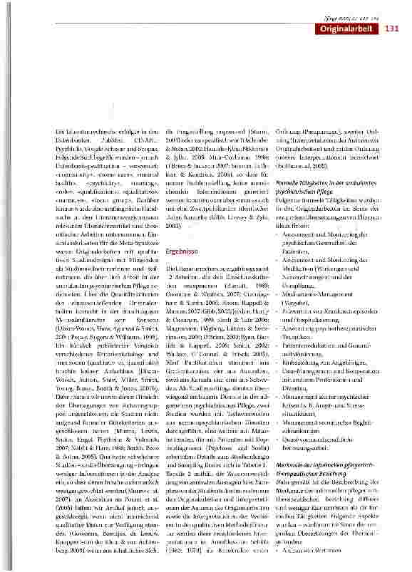 Vorschauseite 3: Formelles und informelles Aufgabenprofil in der ambulanten psychiatrischen Pflege aus Sicht von Pflegenden: Eine Meta-Synthese