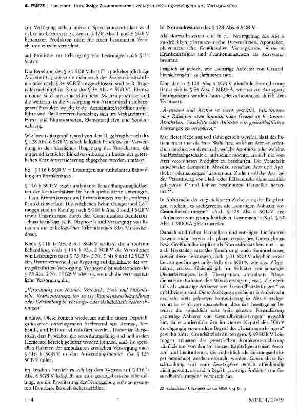 Vorschauseite 6: Unzulässige Zusammenarbeit zwischen Leistungserbringern und Vertragsärzten - Eine erste Bestandsaufnahme der Neuregelung des § 128 SGB V i. d. F der 15. AMG-Novelle