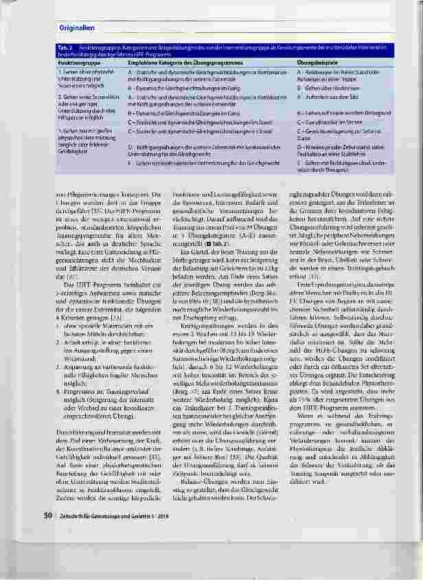 Vorschauseite 6: Körperliches Training als Kernkomponente multimodaler Behandlung älterer Menschen mit Frailty - Studienprotokoll einer randomisierten kontrollierten Pilotstudie