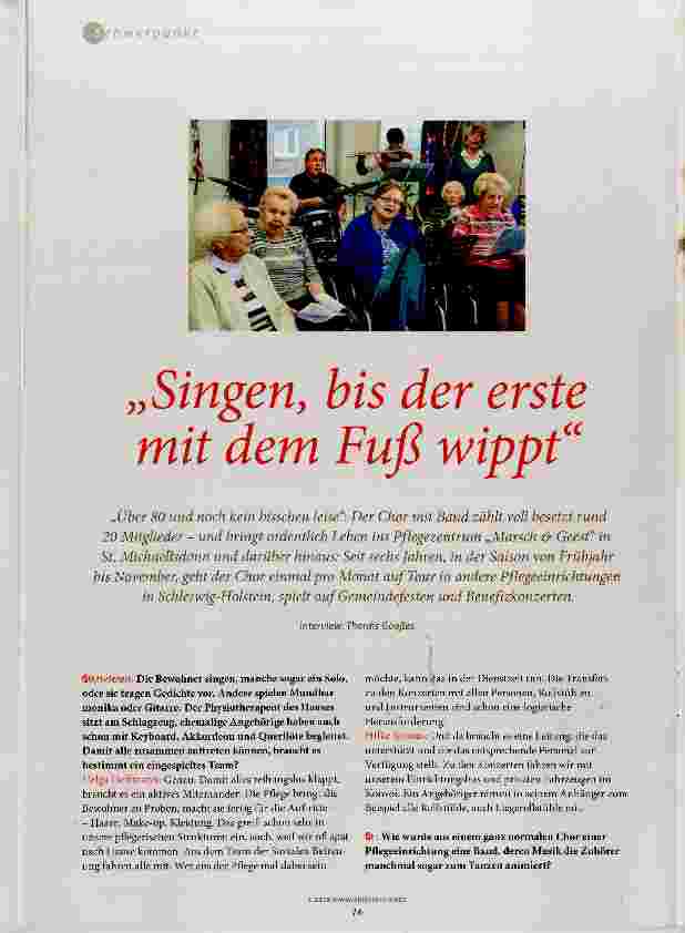 Vorschauseite 1: „Singen, bis der erste mit dem Fuß wippt“