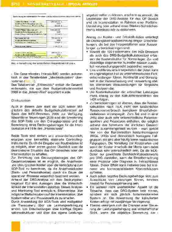 Vorschauseite 6: Budgetkalkulationstool 2009 des BDA