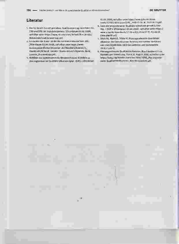 Vorschauseite 5: Unzureichende Qualität an Klinikstandorten? Erste Ergebnisse des Verfahrens Planungsrelevante Qualitätsindikatoren