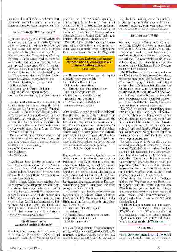 Vorschauseite 2: Qualitätszertifikat, Selbstbewertung, Qualitätspreis? Entscheidungshilfen Qualitätsmanagement-Systeme im Krankenhaus - ein Überblick
