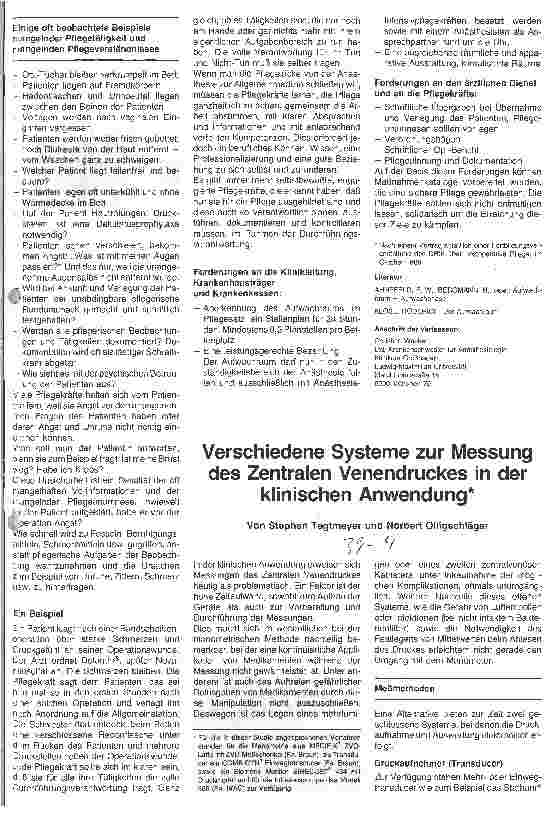 Vorschauseite 4: Kritische Gedanken zur Pflege im Aufwachraum