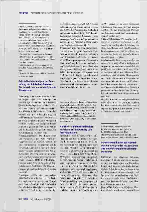 Vorschauseite 4: Der Apotheker als Wissensmanager mehr Sicherheit für Arzt und Patient