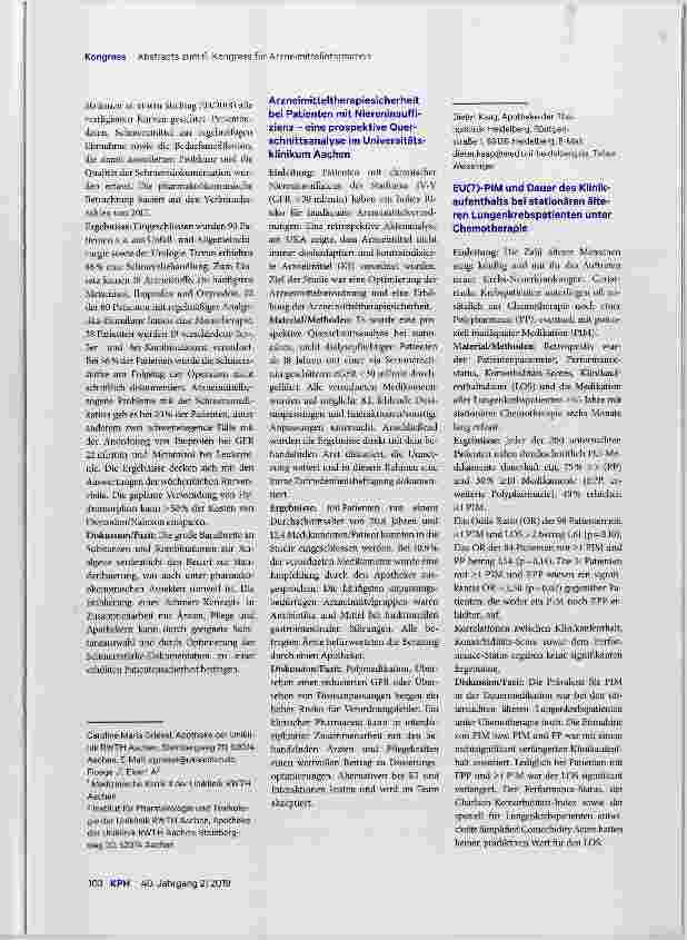 Vorschauseite 5: Der Apotheker als Wissensmanager mehr Sicherheit für Arzt und Patient