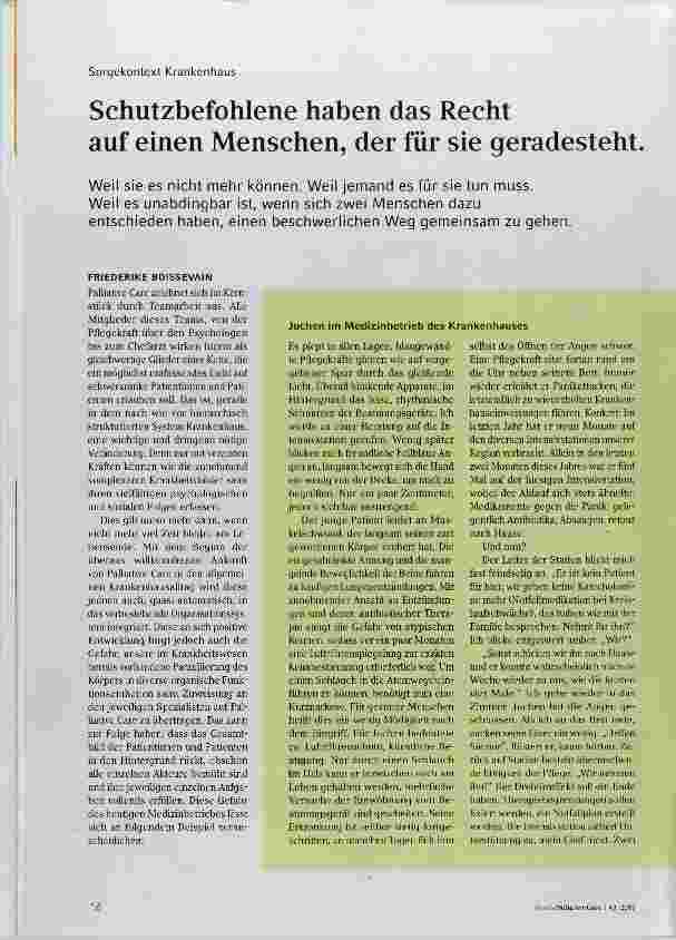 Vorschauseite 1: Schutzbefohlene haben das Recht auf einen Menschen, der für sie geradesteht.