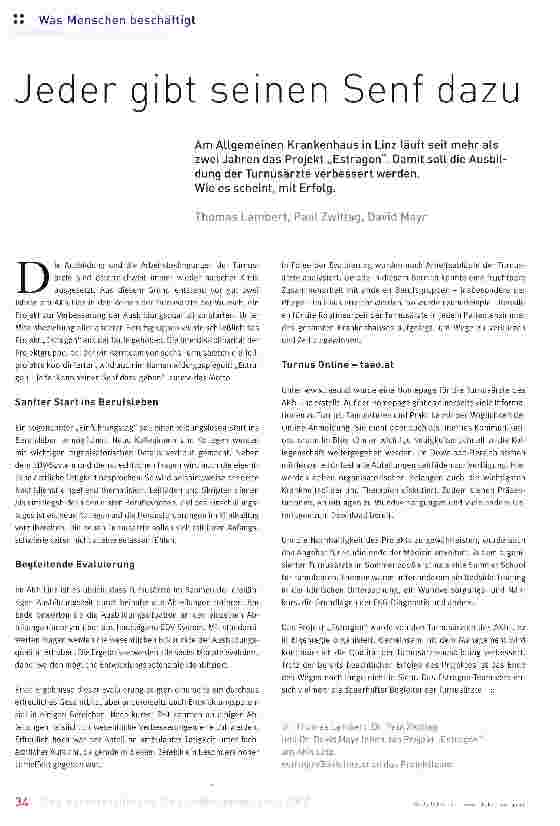 Vorschauseite 1: Jeder gibt seinen Senf dazu
