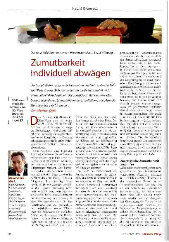 Vorschauseite 1: Zumutbarkeit individuell abwägen