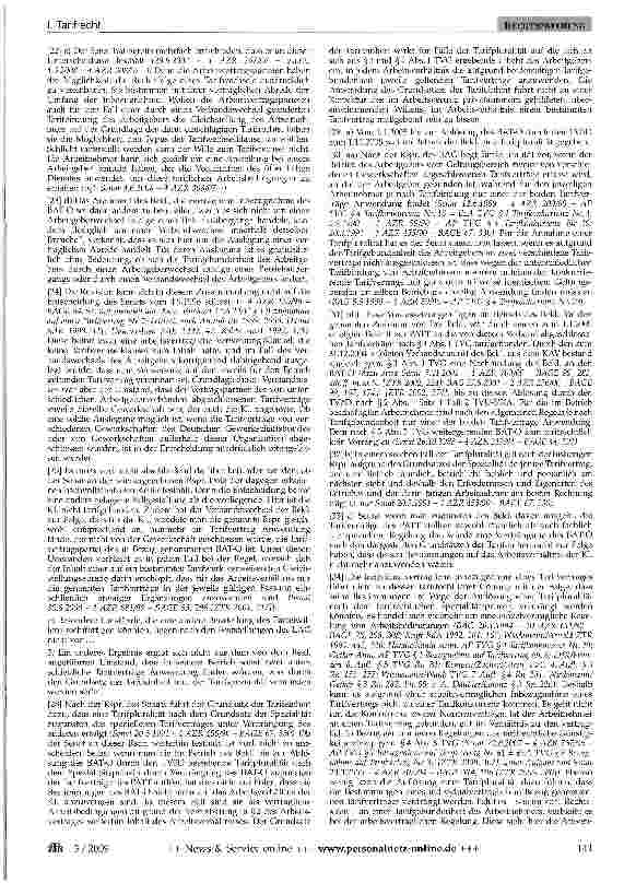 Vorschauseite 3: Vertragliche Inbezugnahme eines Tarifvertrags