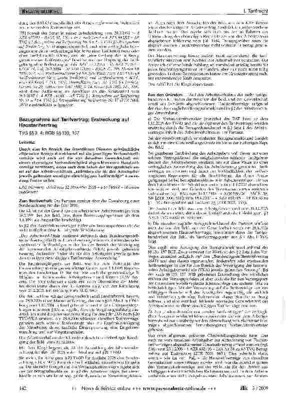 Vorschauseite 4: Vertragliche Inbezugnahme eines Tarifvertrags