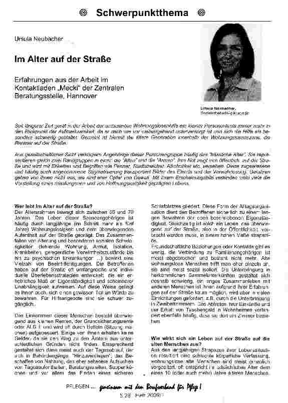 Vorschauseite 1: Im Alter auf der Straße
