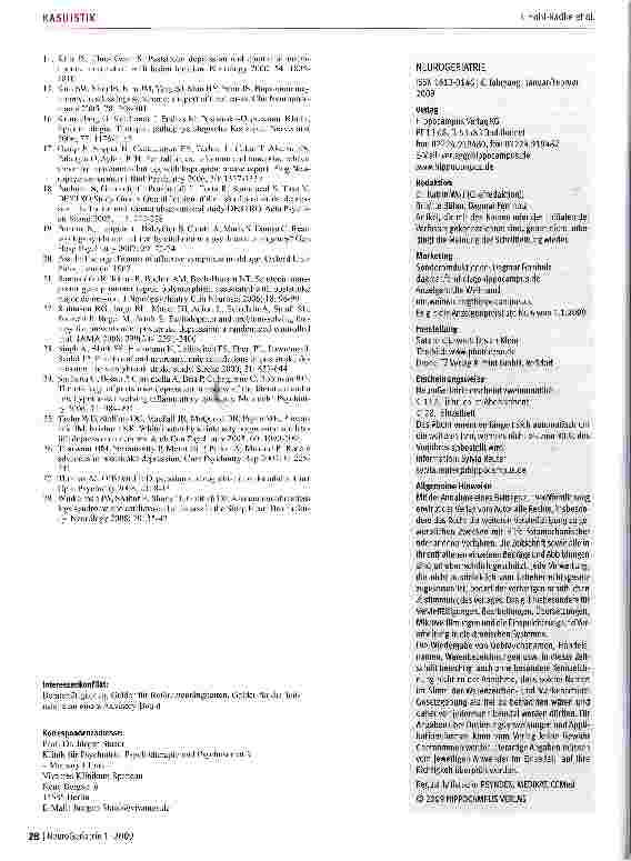 Vorschauseite 5: Bupropion in der Behandlung einer 70-jährigen Patientin mit einer Poststroke Depression