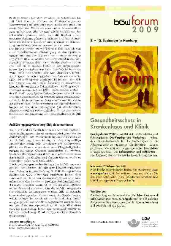 Vorschauseite 3: Schadensersatz bei SpritzenabszessAufklärung ist Pflicht