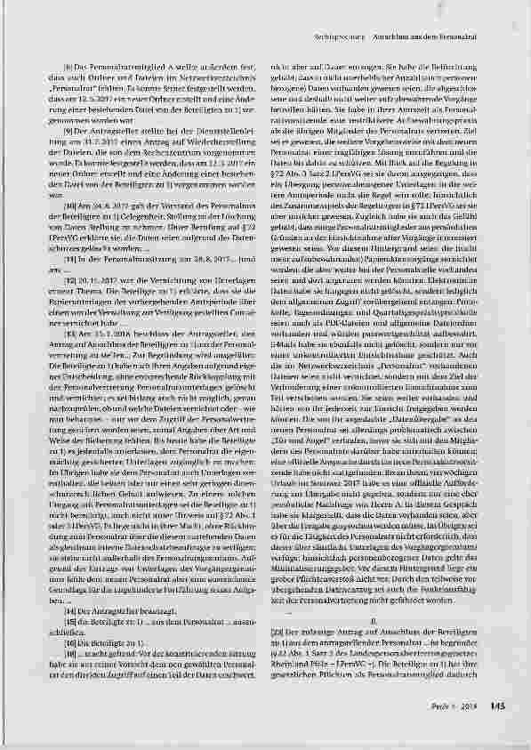 Vorschauseite 2: Ausschluss aus dem Personalrat