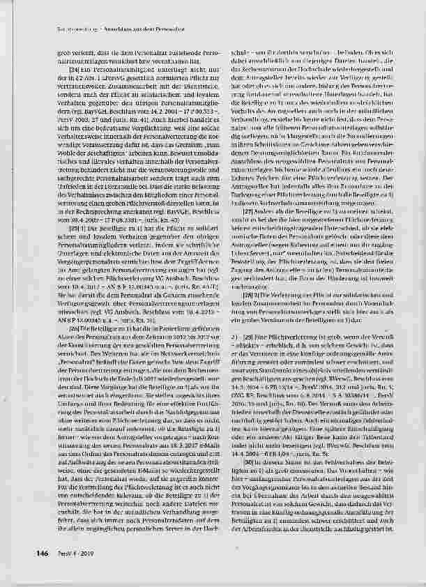 Vorschauseite 3: Ausschluss aus dem Personalrat