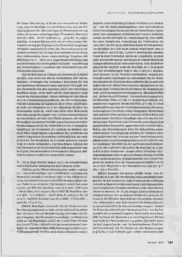 Vorschauseite 4: Ausschluss aus dem Personalrat