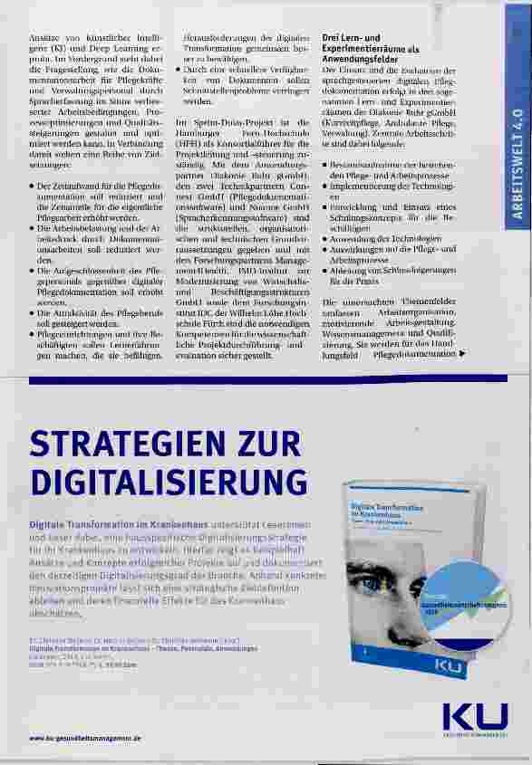 Vorschauseite 2: Digitale Pflegedokumentation in Verbindung mit adaptiver Spracherkennung