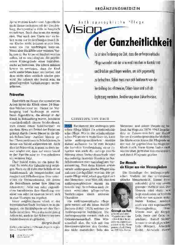 Vorschauseite 1: Anthroposophische Pflege Vision der Ganzheitlichkeit