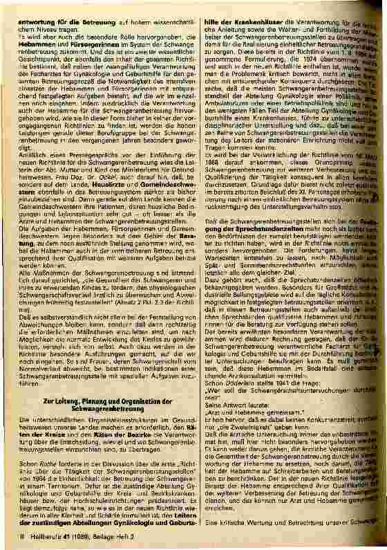 Vorschauseite 2: Kommentar zur Richtlinie für Schwangerenbetreuung vom 18. März 1988
