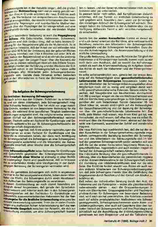Vorschauseite 3: Kommentar zur Richtlinie für Schwangerenbetreuung vom 18. März 1988