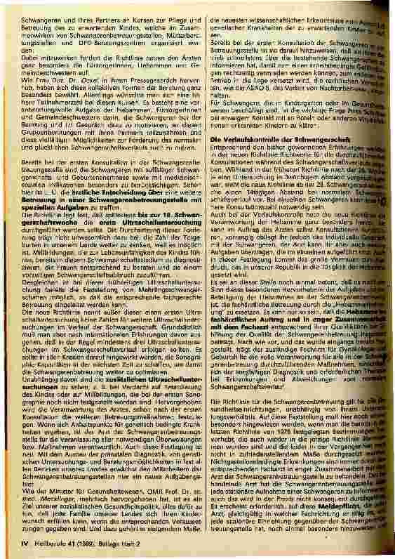 Vorschauseite 4: Kommentar zur Richtlinie für Schwangerenbetreuung vom 18. März 1988