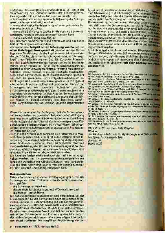 Vorschauseite 6: Kommentar zur Richtlinie für Schwangerenbetreuung vom 18. März 1988