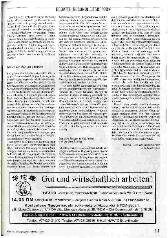 Vorschauseite 2: Bündnis Gesundheit 2000 Alle Gesundheitsberufe gegen Andrea Fischer - für wessen Interessen?