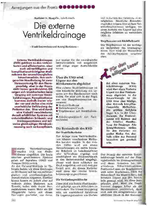 Vorschauseite 1: Die externe Ventrikeldrenaige