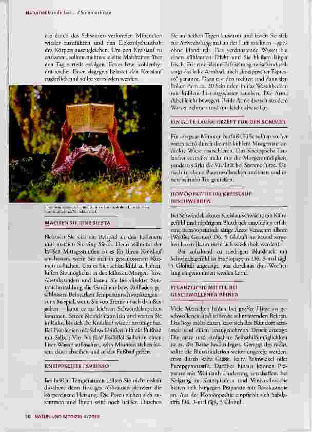 Vorschauseite 2: Naturheilkunde und Homöopathie gegen Schwitzen, Schwindel und Sonnenbrand!