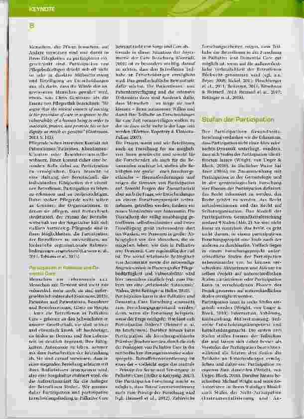 Vorschauseite 3: Partizipative Forschung in Pflegeund Gesundheitswissenschaft am Beispiel Palliative und Dementia Care