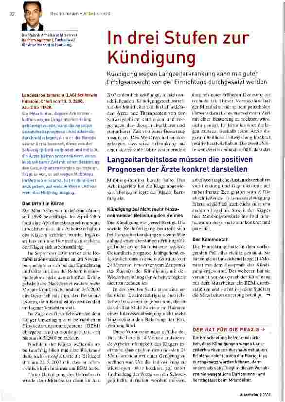 Vorschauseite 1: In drei Stufen zur Kündigung
