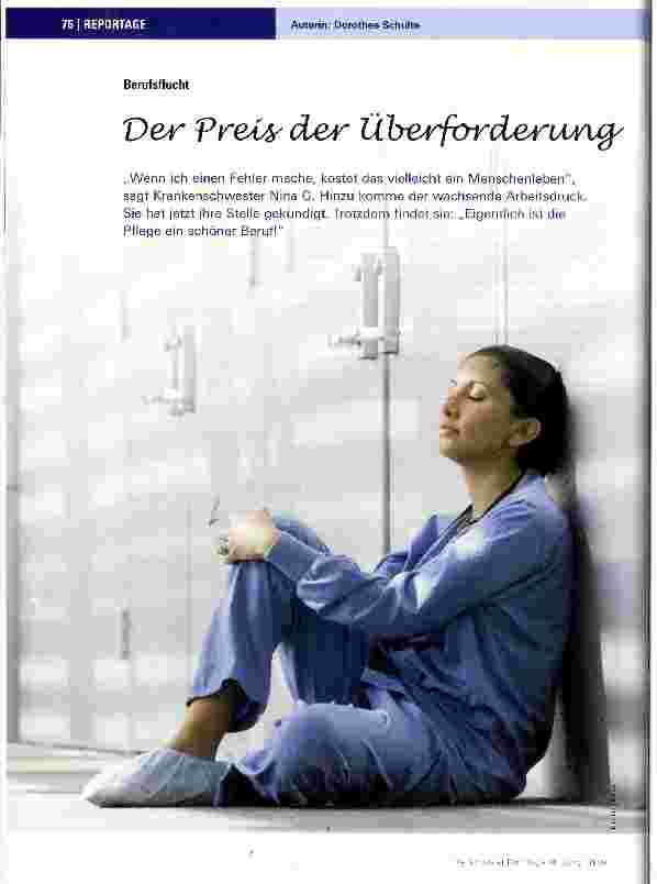 Vorschauseite 1: BerufsfluchtDer Preis der Überforderung