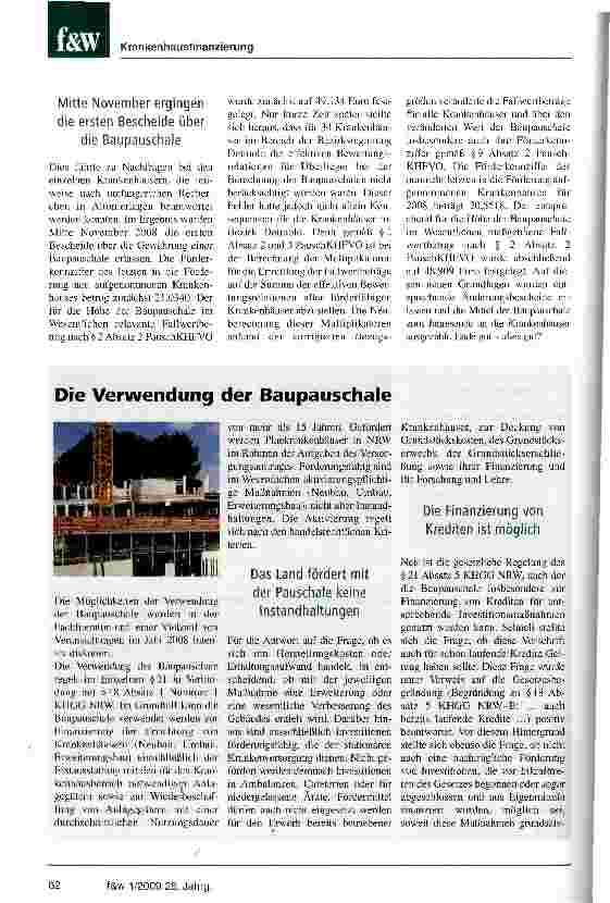 Vorschauseite 3: Die Baupauschale in Nordrhein-WestfalenEin Jahr nach der Reform gibt es zwar viele Antworten, aber noch mehr Fragen