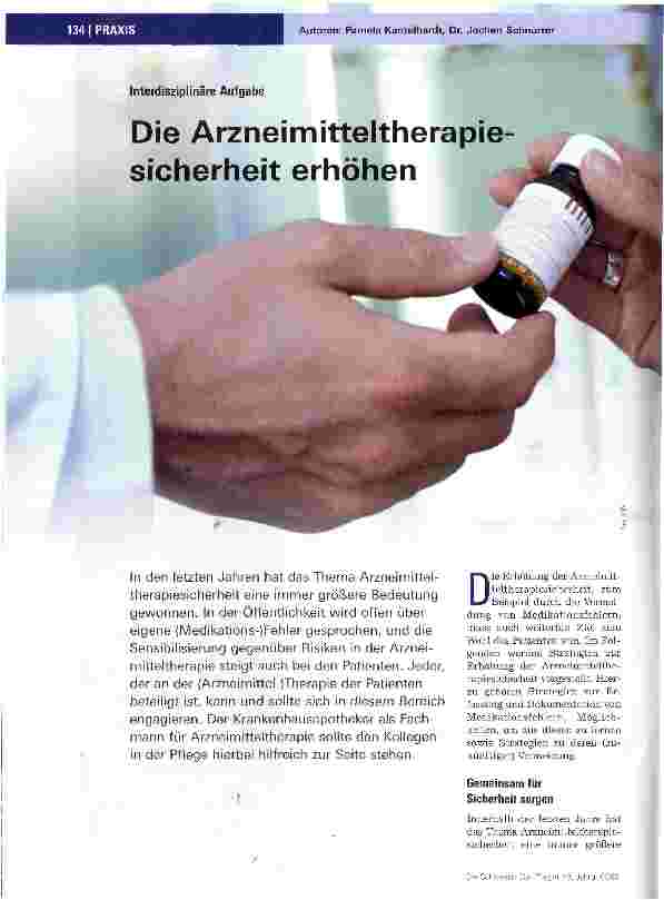 Vorschauseite 1: Die Arzneimitteltherapiesicherheit erhöhen