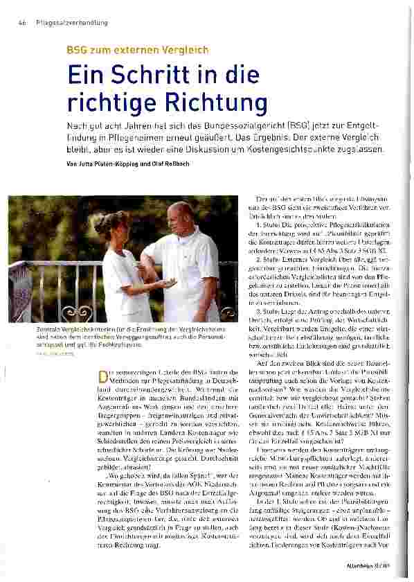 Vorschauseite 1: Ein Schritt in die richtige Richtung