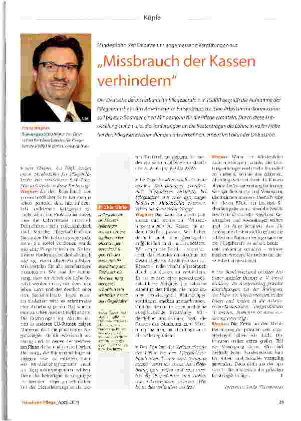 Vorschauseite 1: „Missbrauch der Kassen verhindern