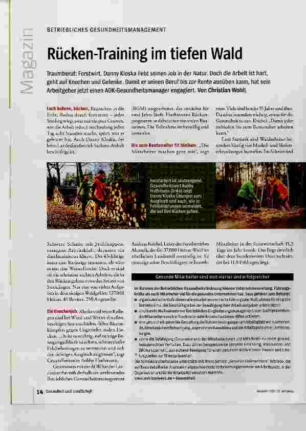 Vorschauseite 1: Rücken-Training im tiefen Wald