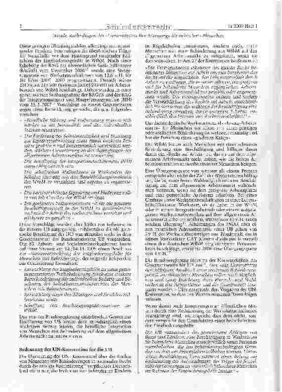 Vorschauseite 2: Rechtsfragen der »Unterstützten Beschäftigung« für behinderte Menschen
