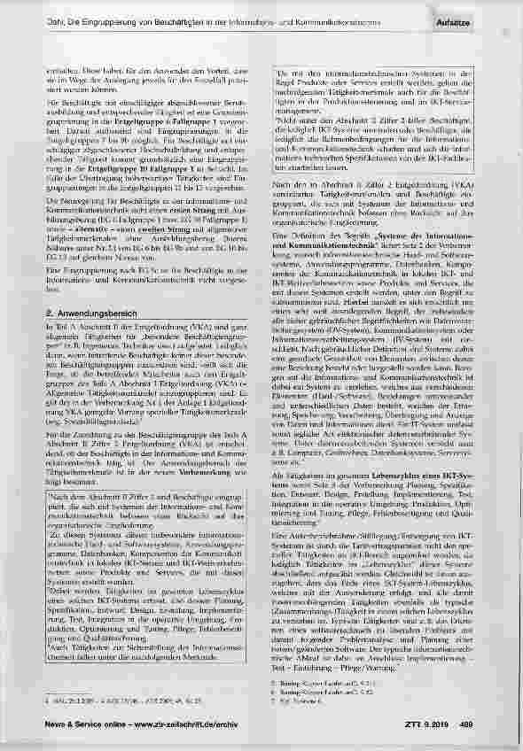 Vorschauseite 2: Die Eingruppierung von Beschäftigten in der Informationsund Kommunikationstechnik im Rahmen der Neuen Entgeltordnung VKA ab 1. 1. 2017