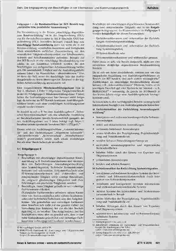 Vorschauseite 4: Die Eingruppierung von Beschäftigten in der Informationsund Kommunikationstechnik im Rahmen der Neuen Entgeltordnung VKA ab 1. 1. 2017