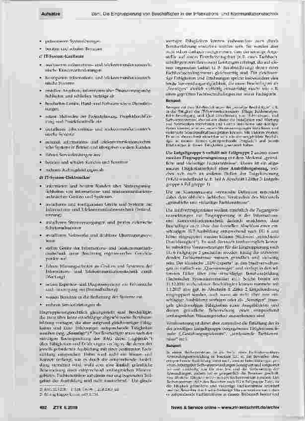 Vorschauseite 5: Die Eingruppierung von Beschäftigten in der Informationsund Kommunikationstechnik im Rahmen der Neuen Entgeltordnung VKA ab 1. 1. 2017