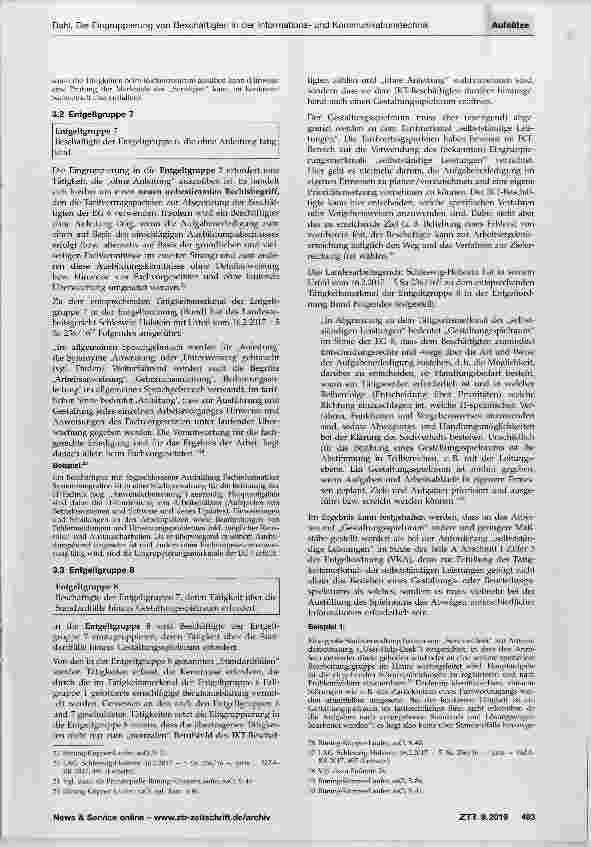 Vorschauseite 6: Die Eingruppierung von Beschäftigten in der Informationsund Kommunikationstechnik im Rahmen der Neuen Entgeltordnung VKA ab 1. 1. 2017