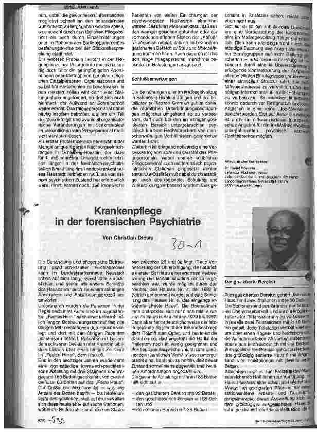 Vorschauseite 1: Krankenpflege in der forensischen Psychiatrie