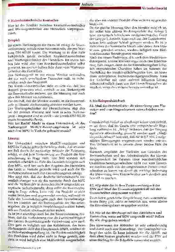Vorschauseite 2: Die Umsetzung der neuen Medizinprodukte-Betreiberverordnung (MPBetreibV) in Gesundheitseinrichtungen, 3. Teil
