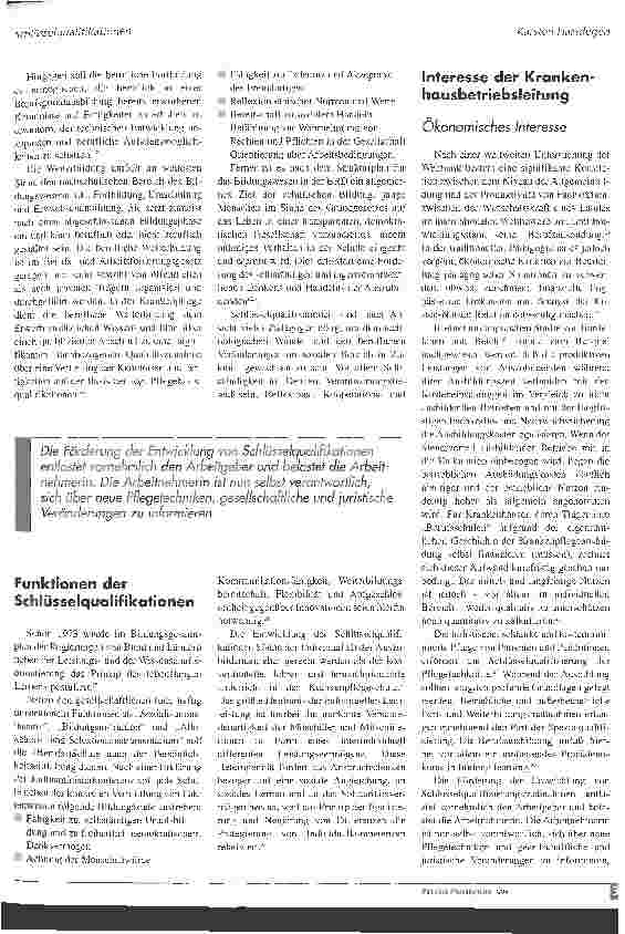 Vorschauseite 3: Die Förderung der Ausbildung von Schlüsselqualifikationen in der Aus-, Fortund Weiterbildung in der Krankenpflege Nutzen und Auswirkungen für Auszubildende, Lehrerinnen und Kranke…