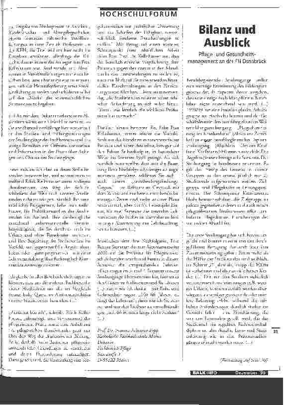 Vorschauseite 2: Vorbild für Professionalität Laudatio von Susanne Schewior-Popp für Edith Kellnhauser