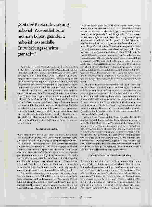 Vorschauseite 3: Krebs als Entwicklungs-Erkrankung